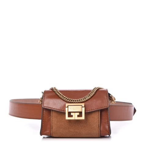 givenchy nano gv3 belt|GIVENCHY Goatskin Suede Nano GV3 Belt Bag Chestnut.